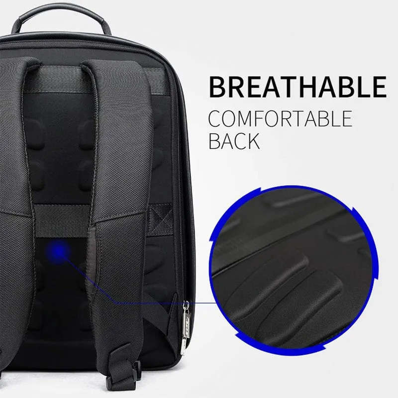 BOPAI Anti-Theft Laptop Backpack - Waterproof, USB Charging | 20-35 Litre | Black