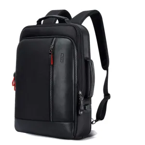 BOPAI Anti-Theft Laptop Backpack - Waterproof, USB Charging | 20-35 Litre | Black