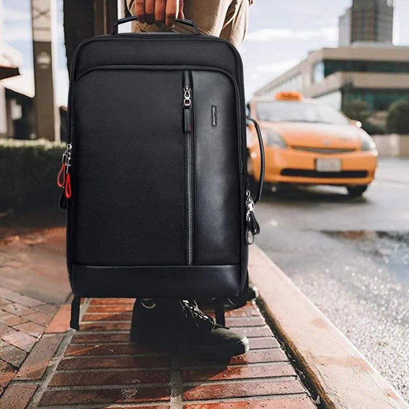 BOPAI Anti-Theft Laptop Backpack - Waterproof, USB Charging | 20-35 Litre | Black