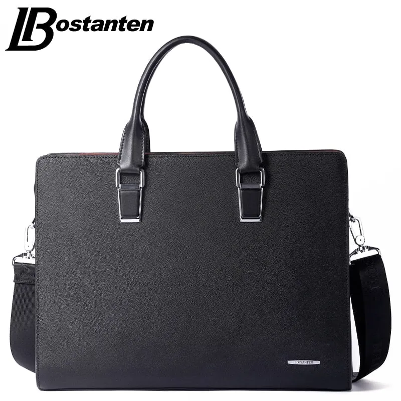 Bostanten Split Leather Laptop Bag