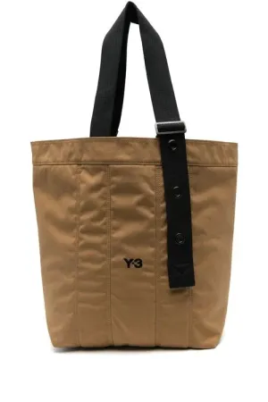 Brown Desert Y-3 Logo Tote Bag