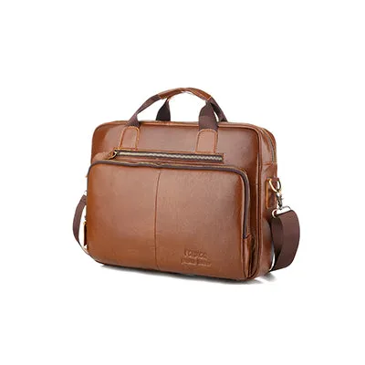 Causal Men Genuine Leather Laptop bags