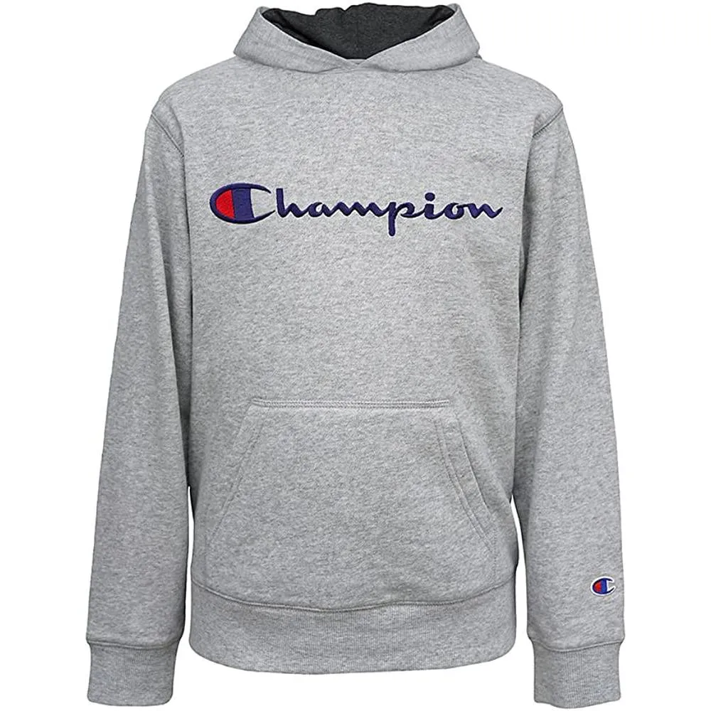 Champion Men's Pullover Hoodie, Powerblend Fleece Midweight Hooded Sweatshirt For Men, Best Hoodies for Men, Script | Multiple Colors and Size