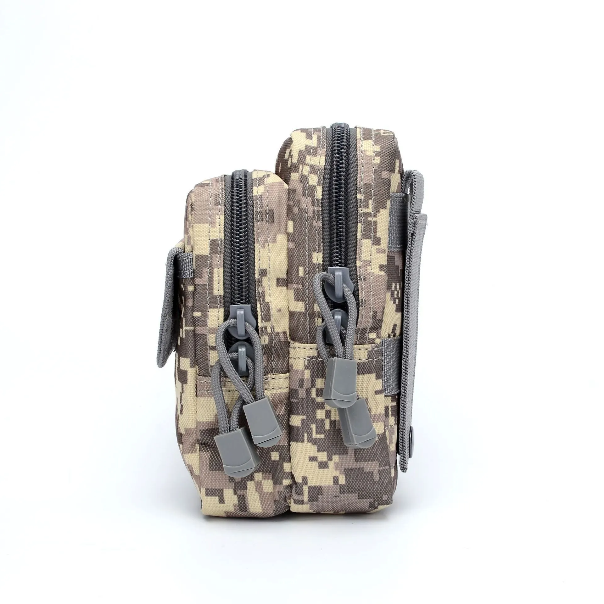 Double Zipper Thick Large Capacity Tactical Wear-resistant Belt Waist Bag