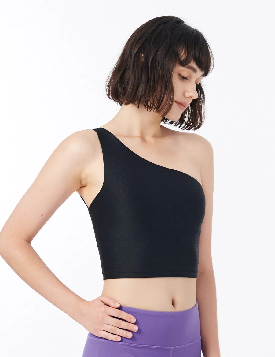 easyoga LA-VEDA Single Cropped Tank - L1 Black