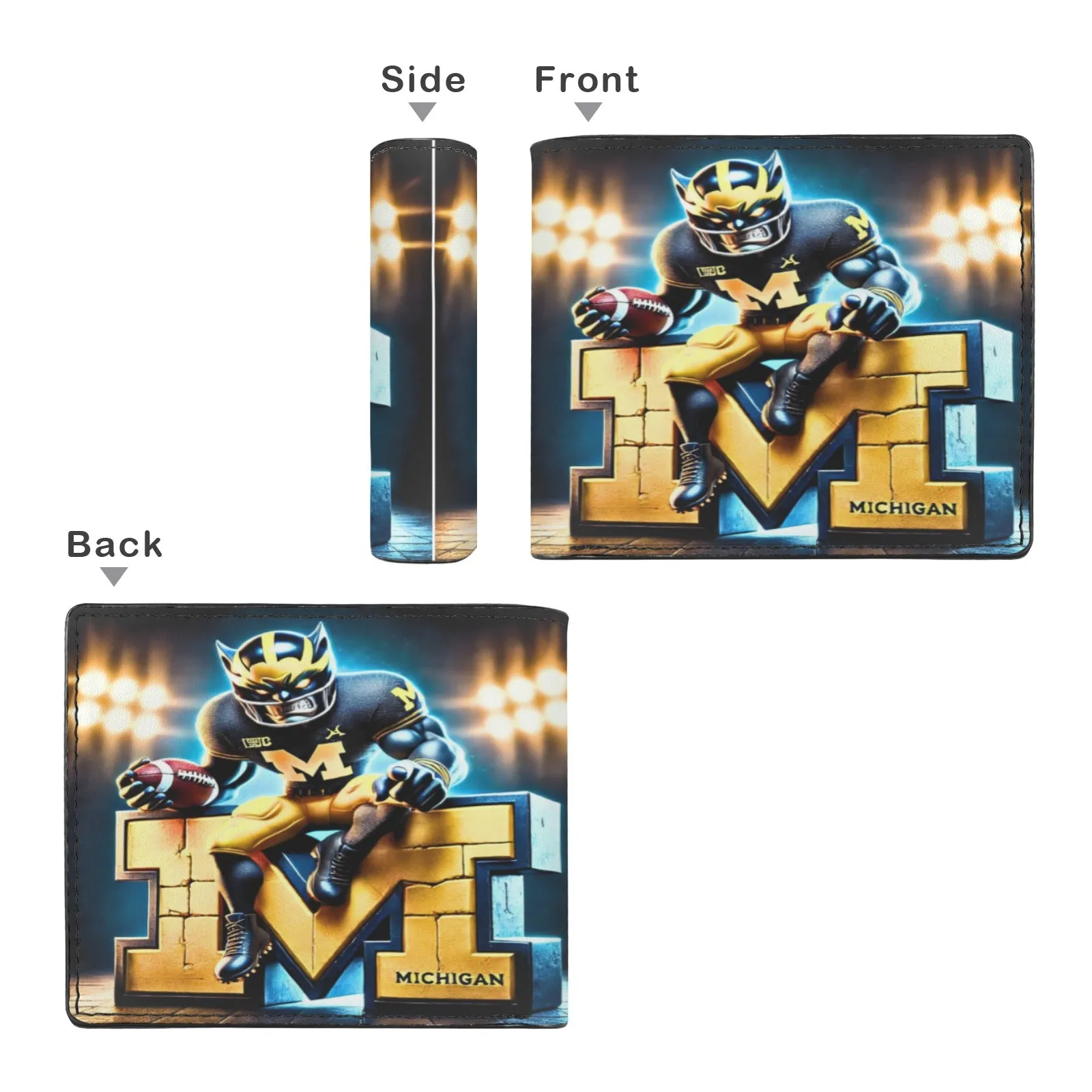 Game Men’s Ready! Michigan Beautifully crafted Day – Wolverines Wallet Retro-inspired Bifold