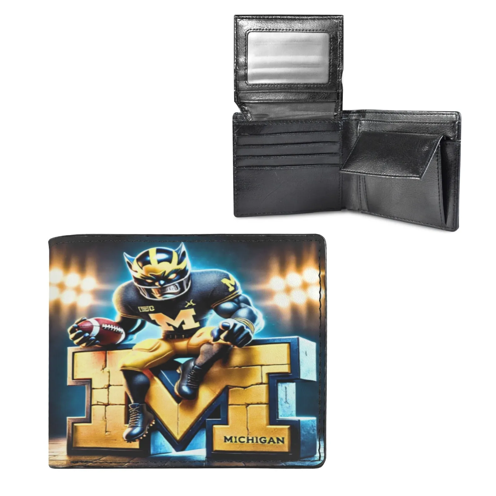 Game Men’s Ready! Michigan Beautifully crafted Day – Wolverines Wallet Retro-inspired Bifold