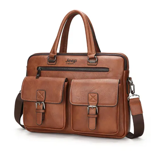 JEEP BULUO Famous Brand New Design Men's Briefcase