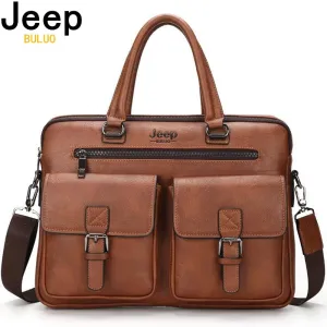 JEEP BULUO Famous Brand New Design Men's Briefcase