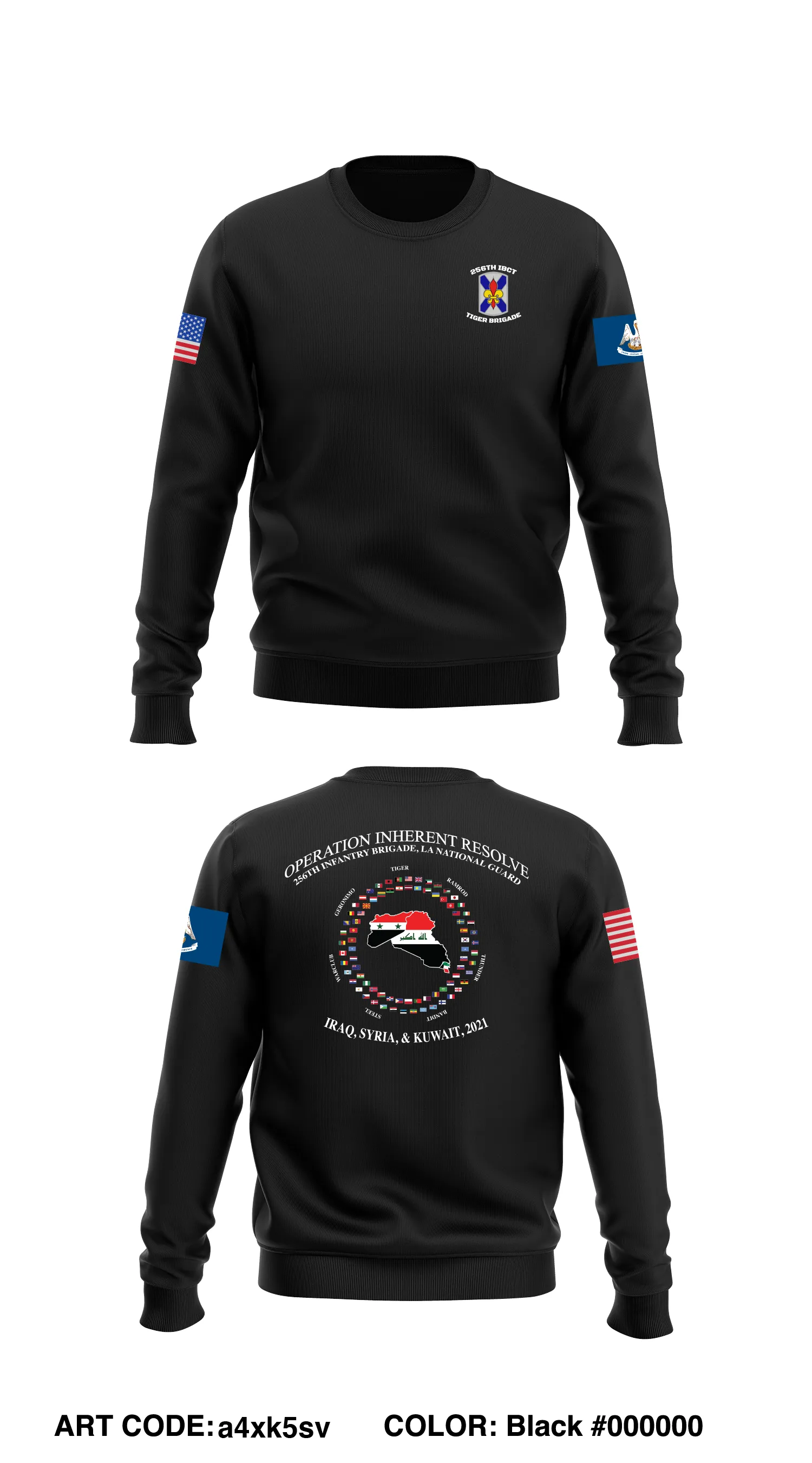 LANG 256th IBCT Store 1 Core Men's Crewneck Performance Sweatshirt - a4xk5s