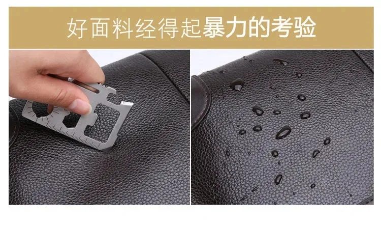 Men PU Leather Shoulder Fashion Business Bags Handbags Black Bag Men for Document Leather Laptop Briefcases Bag