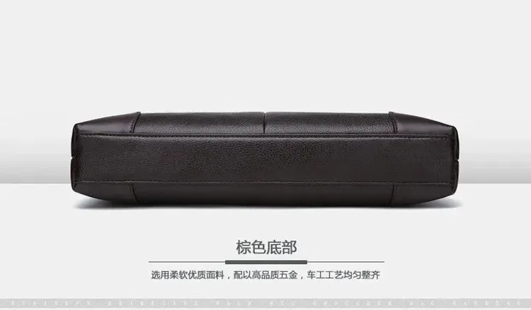 Men PU Leather Shoulder Fashion Business Bags Handbags Black Bag Men for Document Leather Laptop Briefcases Bag