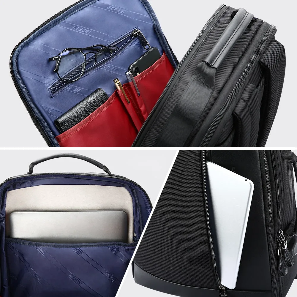 Men's Anti-Theft Waterproof Travel Backpacks with External USB Charging