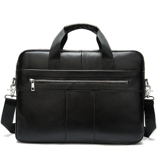 Men's briefcase genuine leather laptop bag