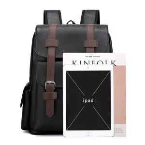 Men's Large Capacity Korean Computer Fashion Leather Backpacks