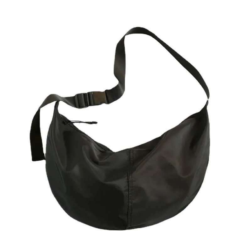 Men's Light Working Style Female Dumpling Black Crossbody Bags