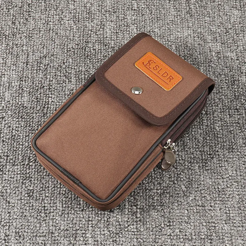 Men's Mobile Canvas Cell Horizontal Vertical Hanging Phone Bags