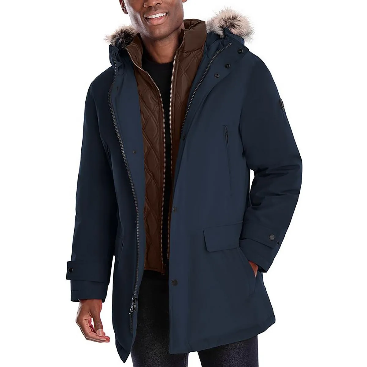 Michael Kors Mens 2-in-1 Warm Parka Coat