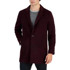 Michael Kors Mens Collared Warm Wool Coat