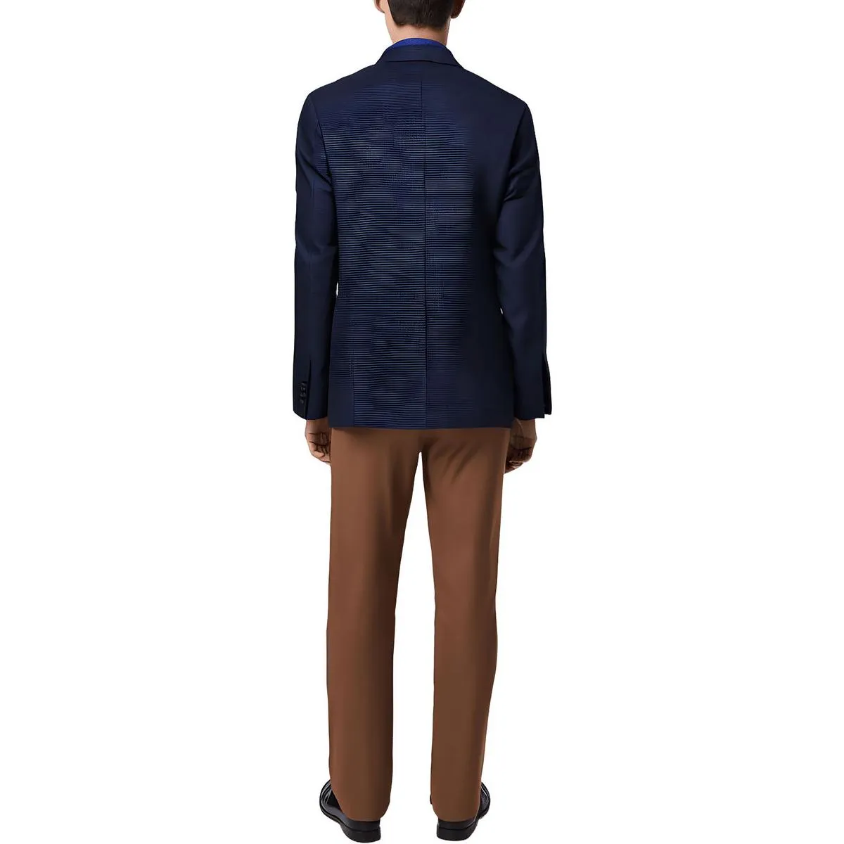 Michael Kors Mens Houndstooth Knit Two-Button Blazer