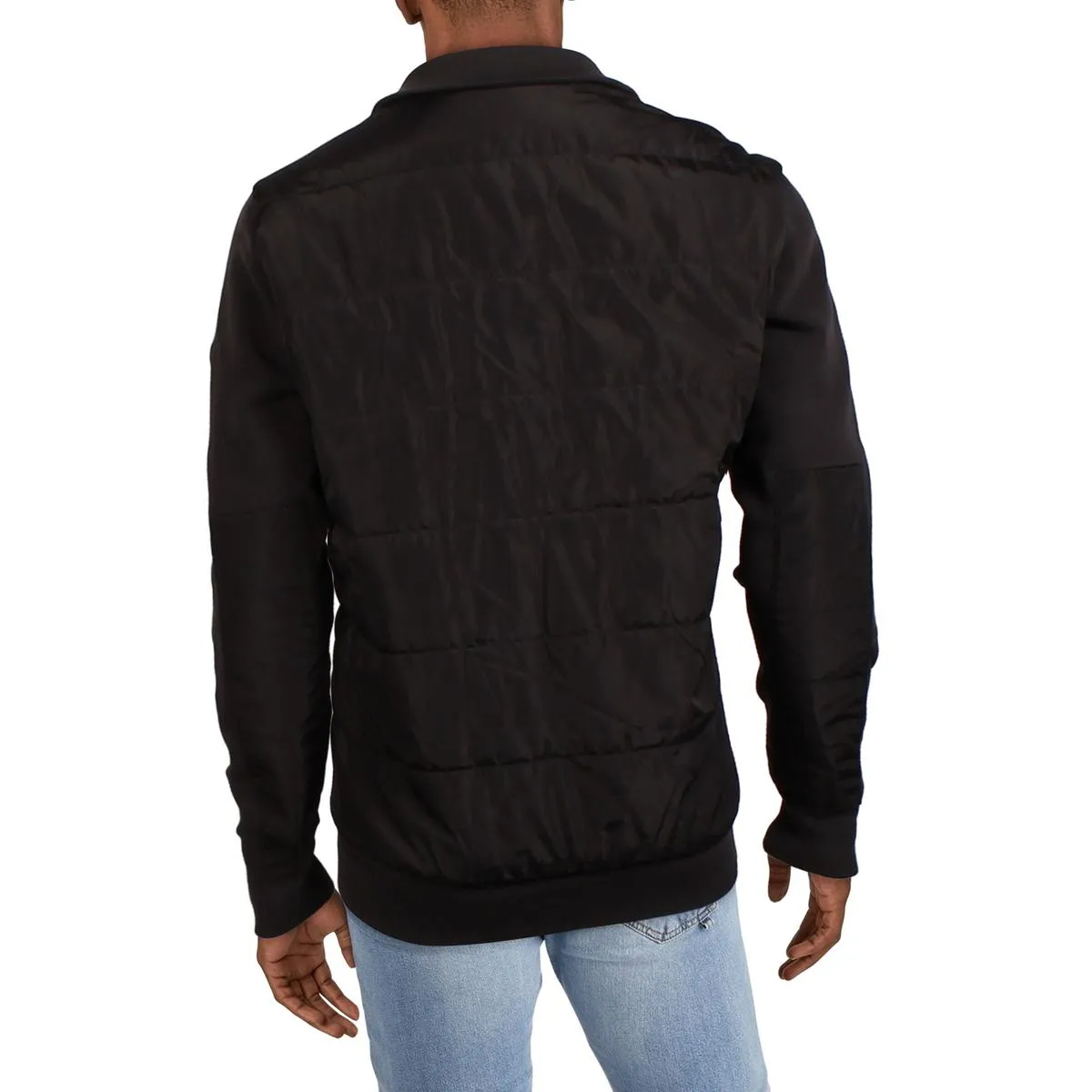Michael Kors Mens Mixed Media Quilted Puffer Jacket