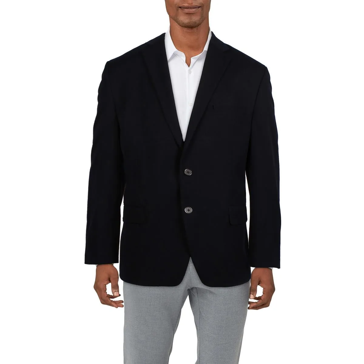 Michael Kors Mens Solid  Two-Button Blazer