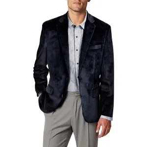 Michael Kors Mens Solid Velvet Two-Button Blazer