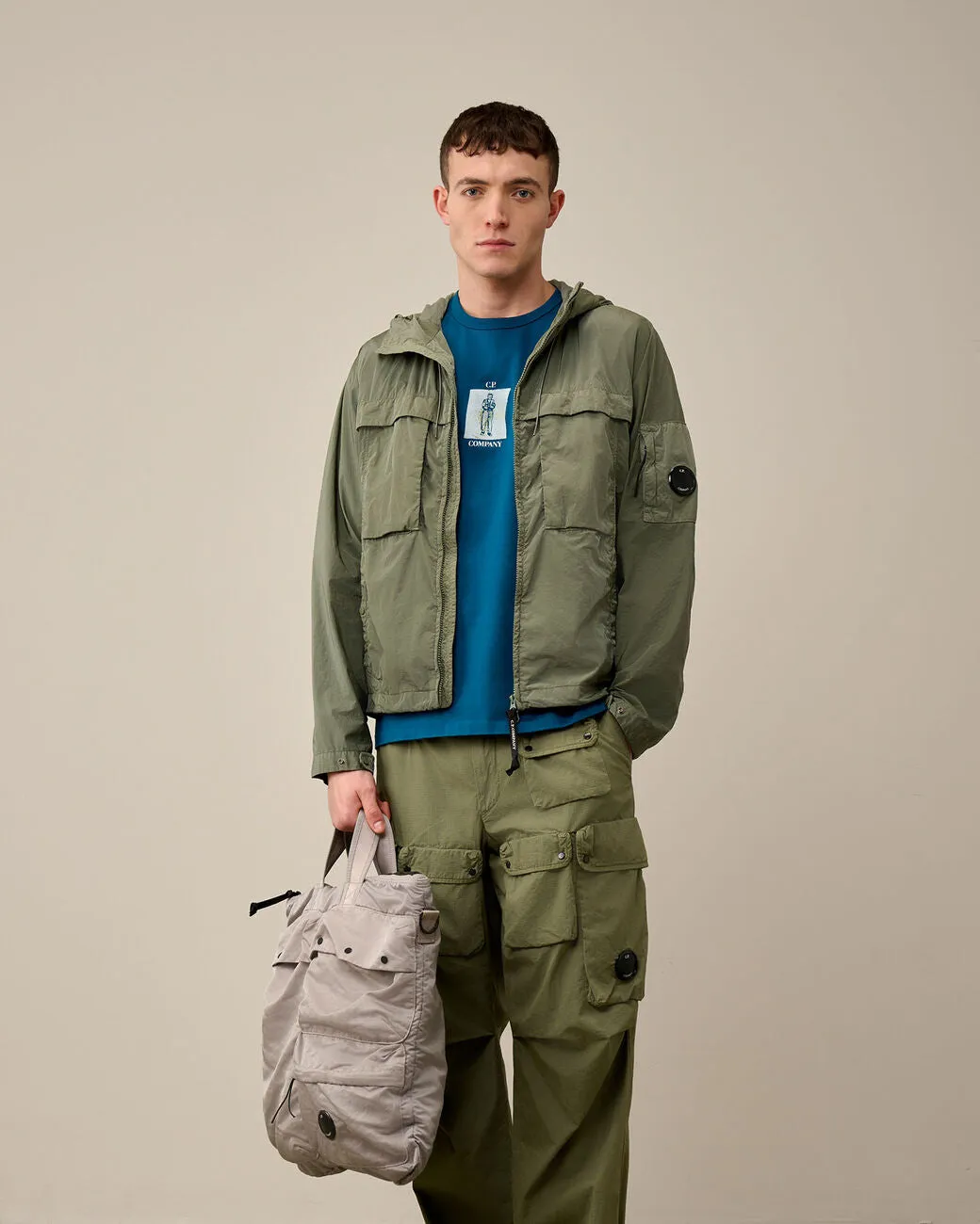 Nylon B Tote Bag Dizzle Grey