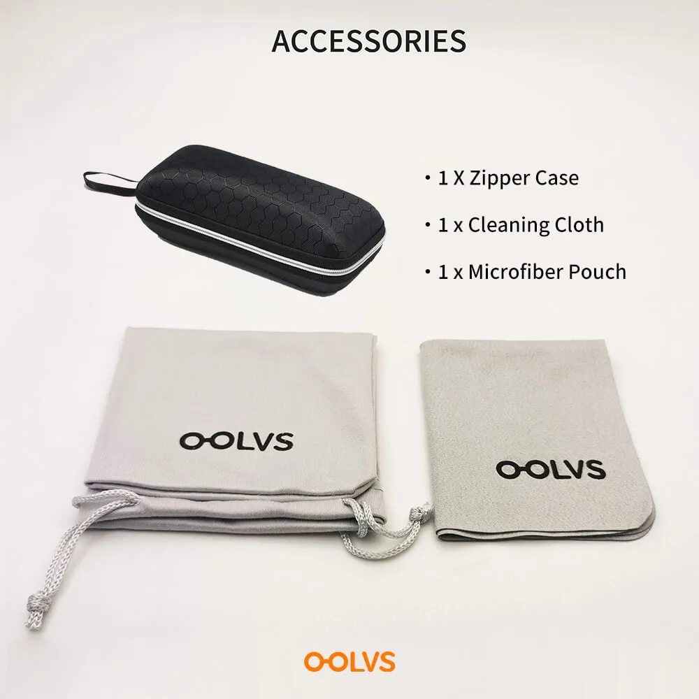 OOLVS Men's Fashion Lightweight Polarized Sunglasses Classic Retro Oval Glasses UV400 Lenses OS-M021