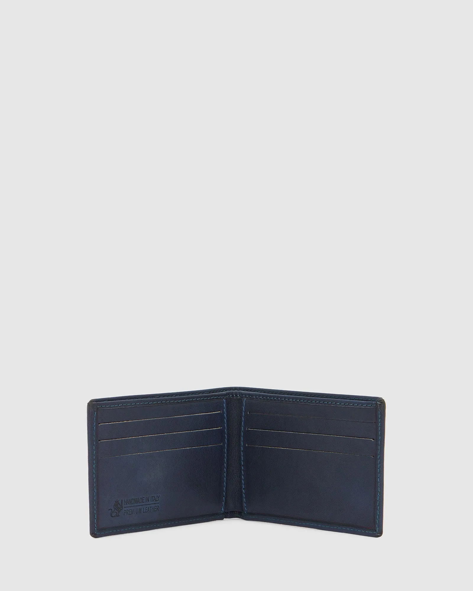 Rossini Blue - Small Bifold Leather Wallet