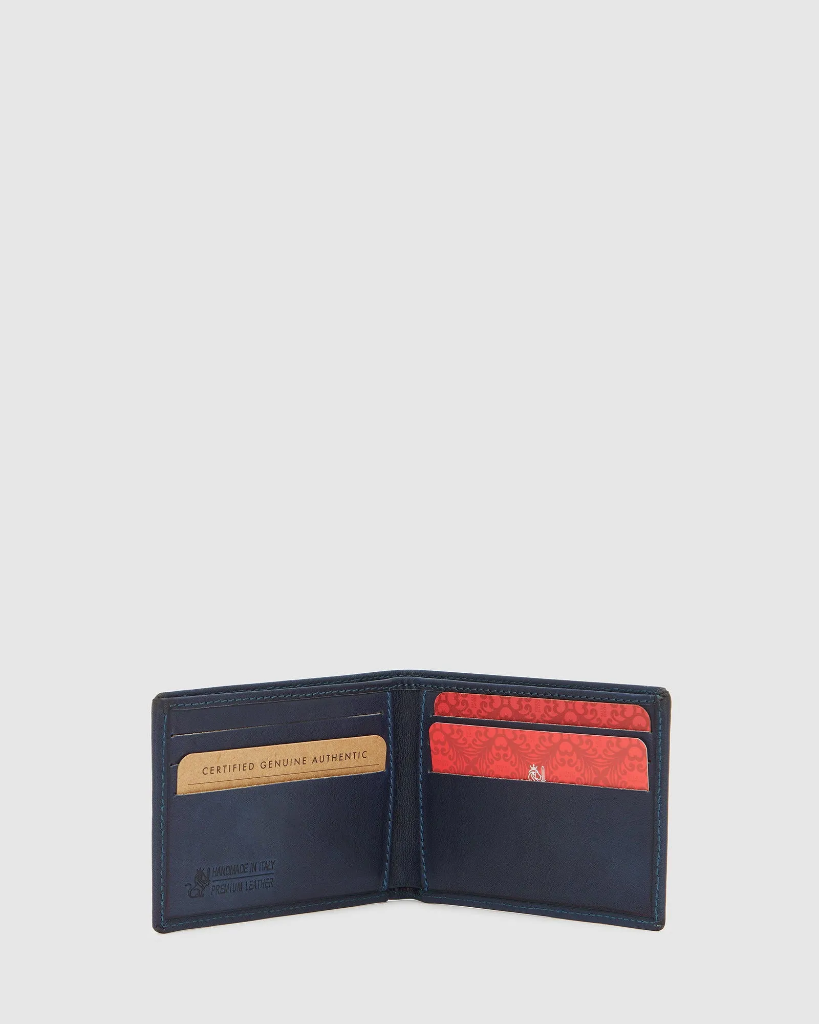 Rossini Blue - Small Bifold Leather Wallet