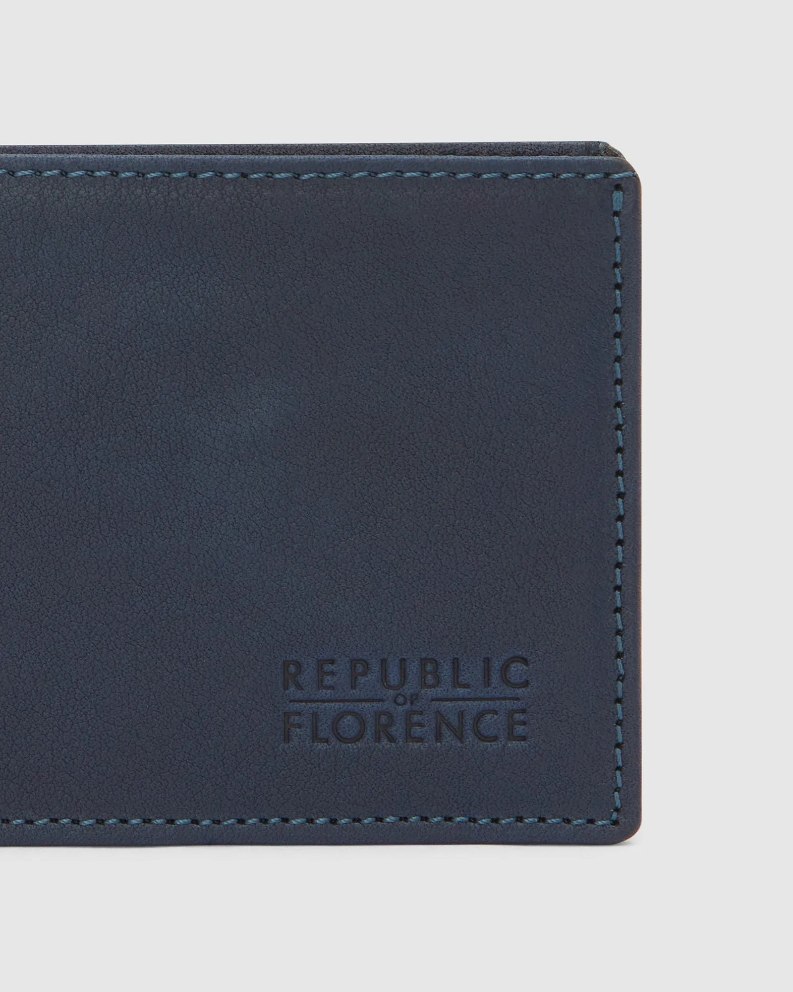 Rossini Blue - Small Bifold Leather Wallet