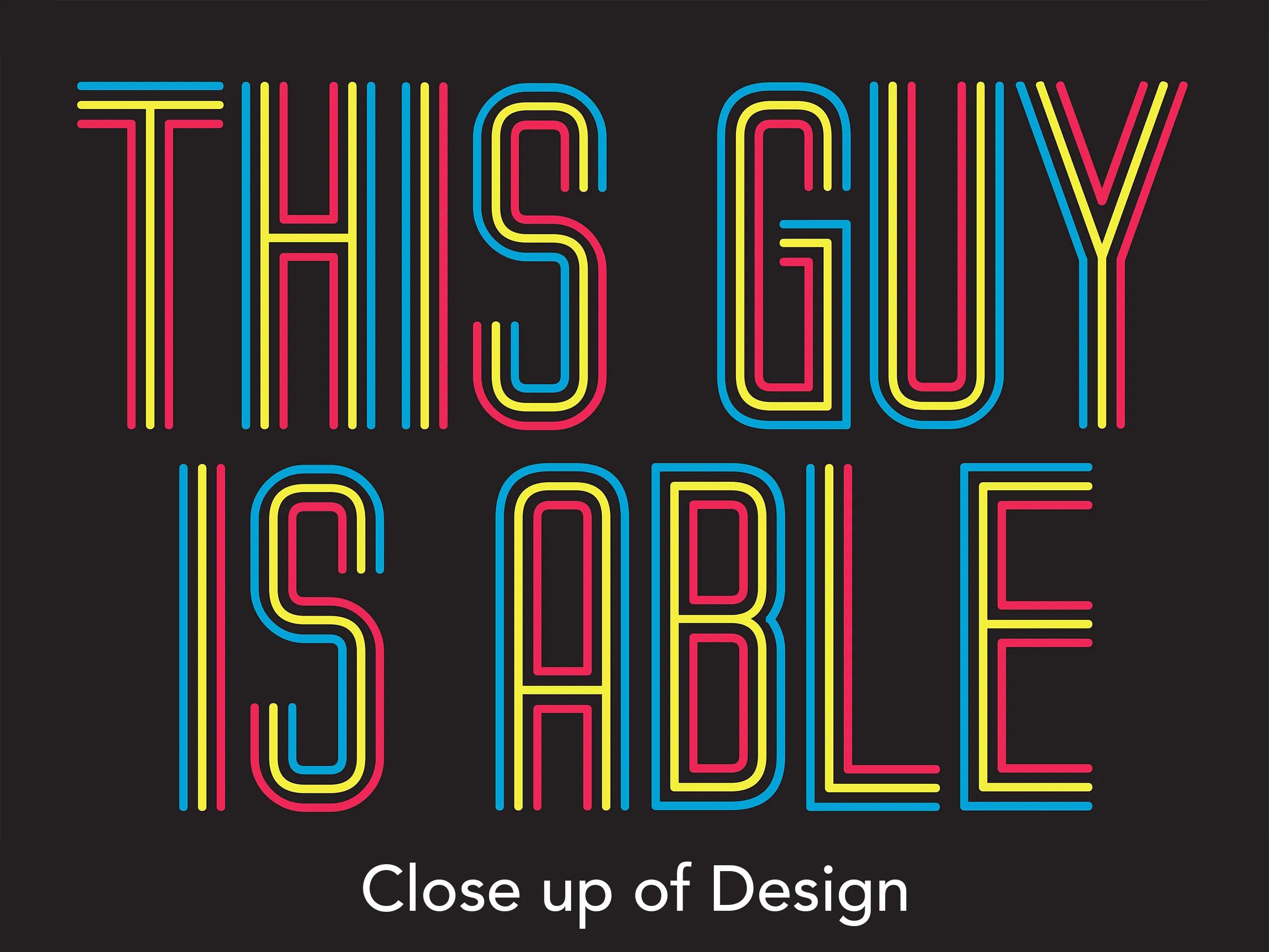 This Guy is Able (Men's Sticker) in Black Box