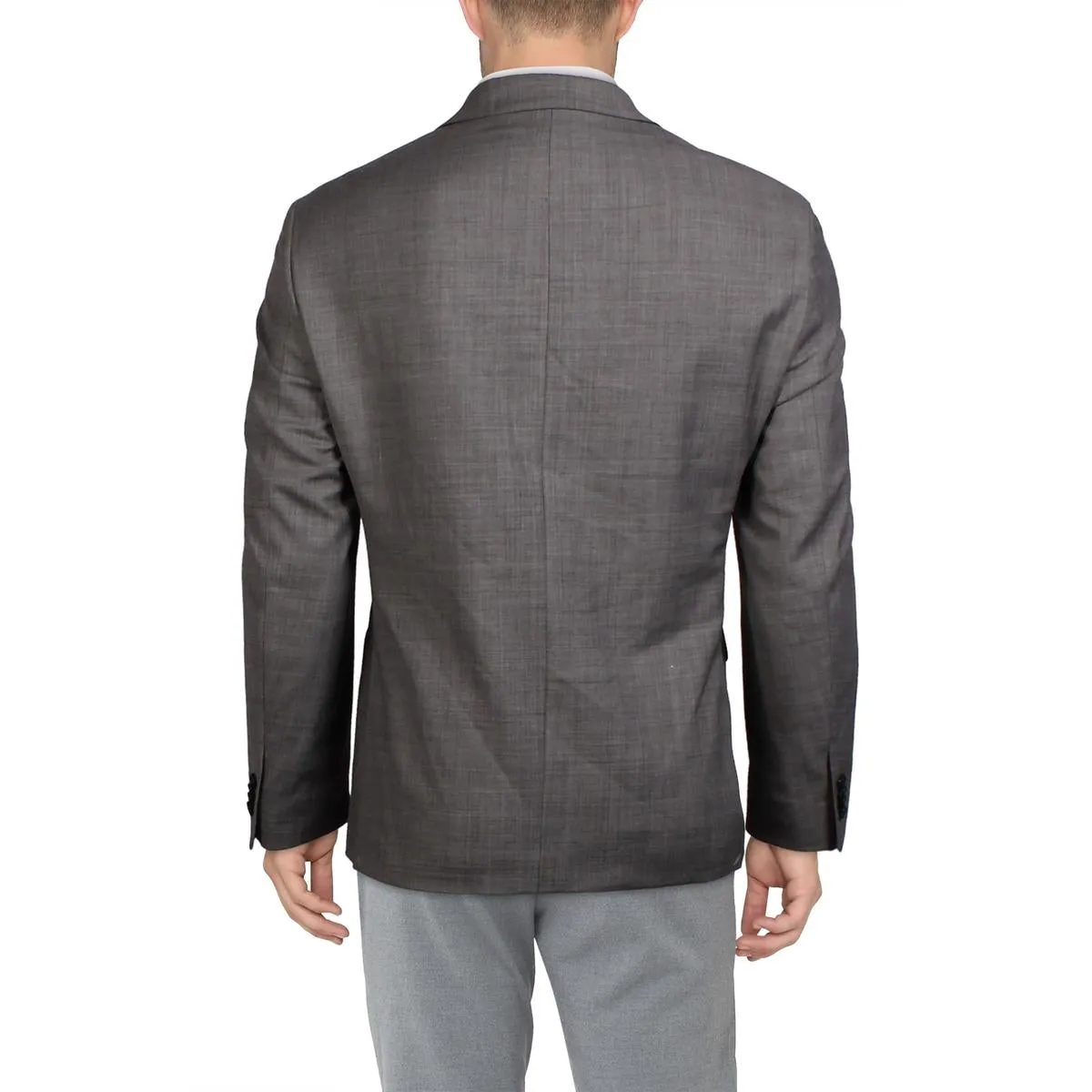 Tommy Hilfiger Mens Heathered Wool Two-Button Blazer