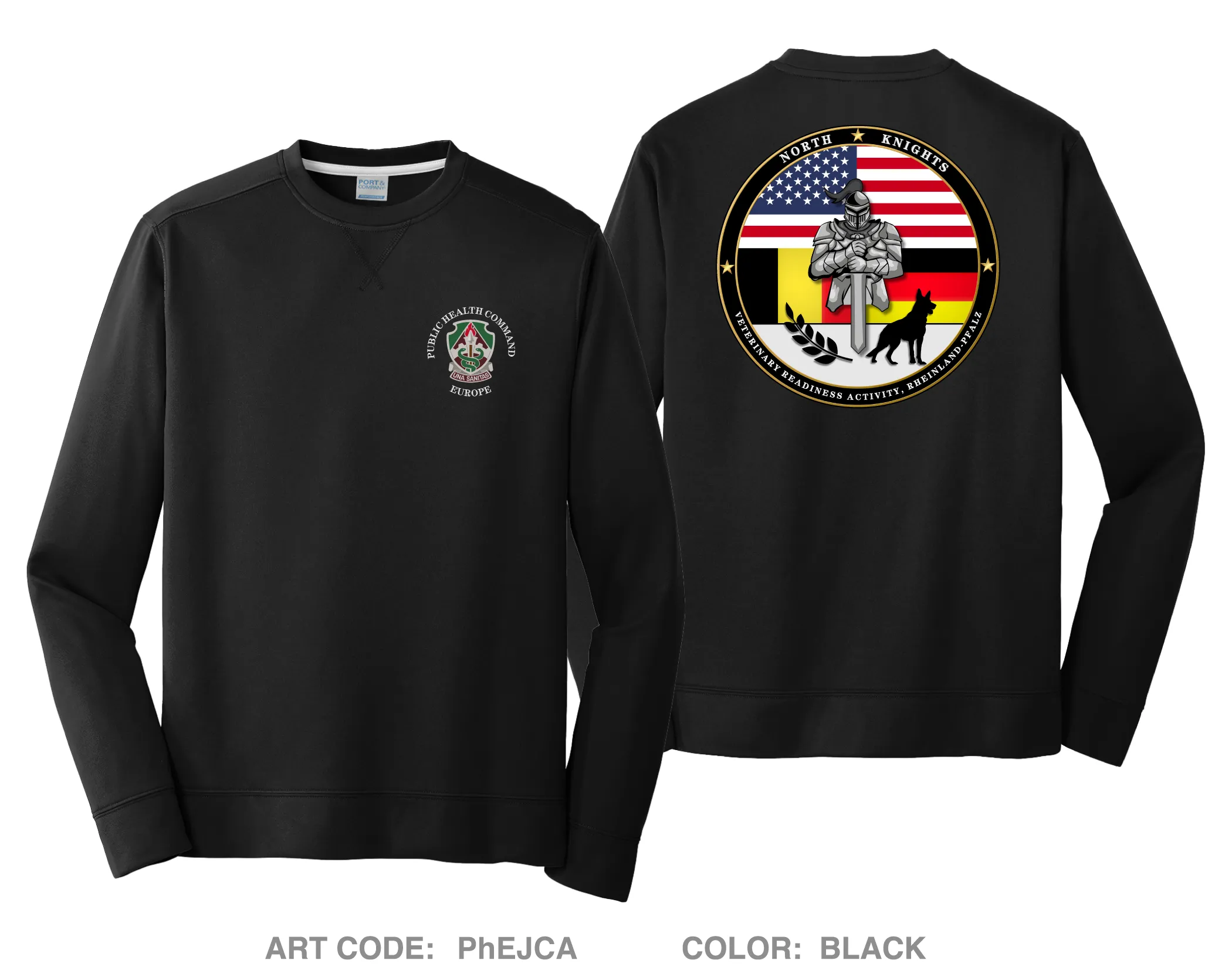 Veterinary Readiness Activity, Rheinland-Pfalz Core Men's Crewneck Performance Sweatshirt - PhEJCA