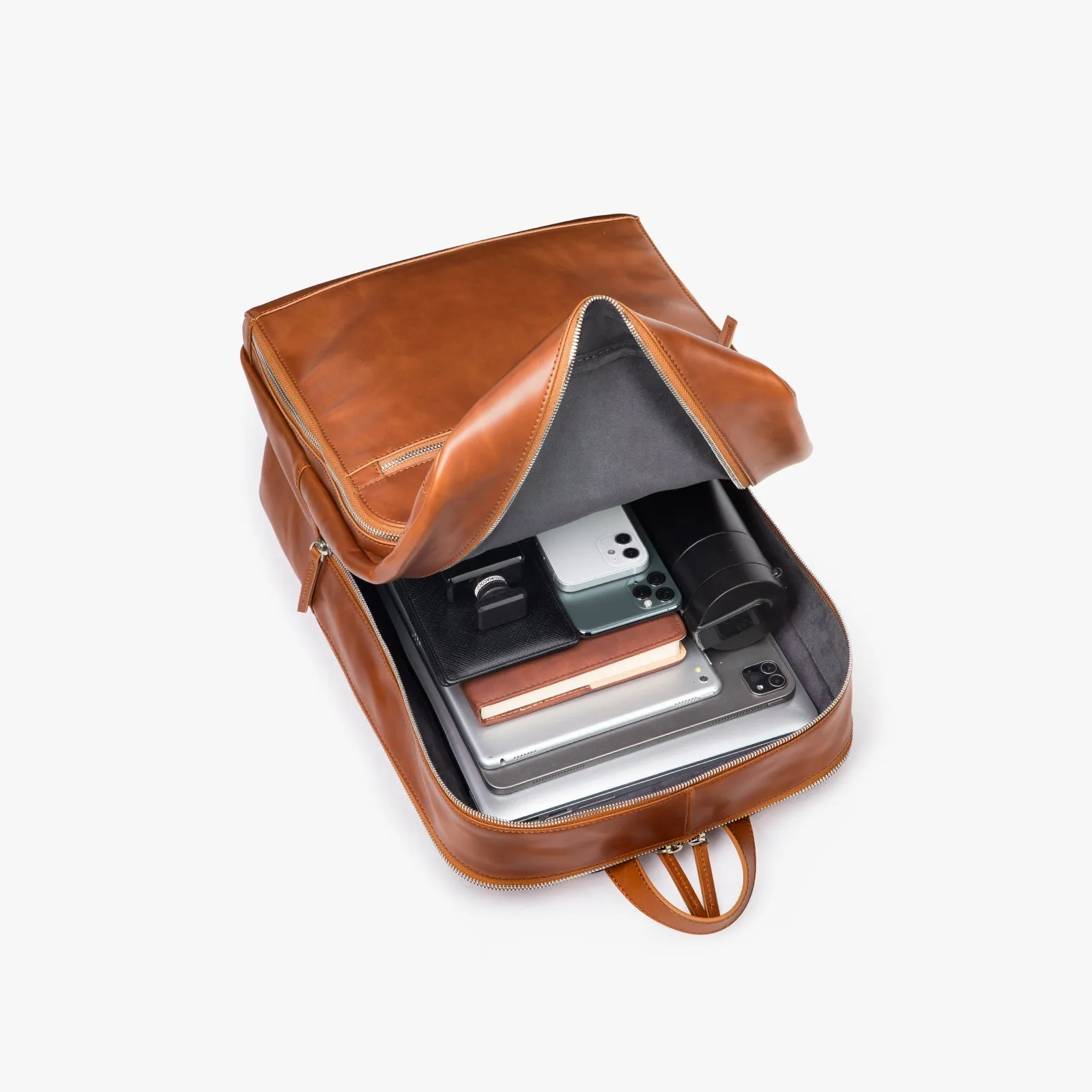 Vintage Brown Leather Backpack