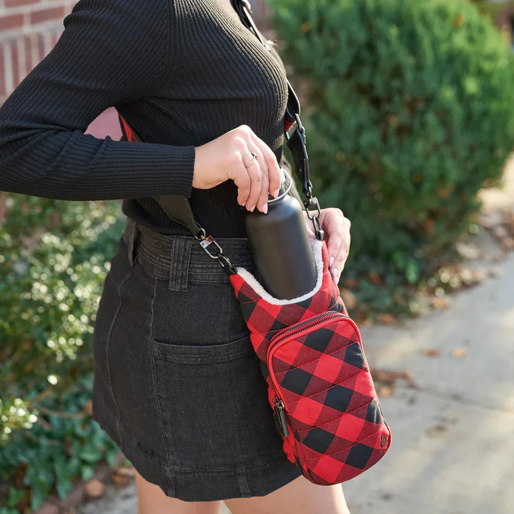 WanderFull Hydrobag Red Buffalo Plaid With Sherpa