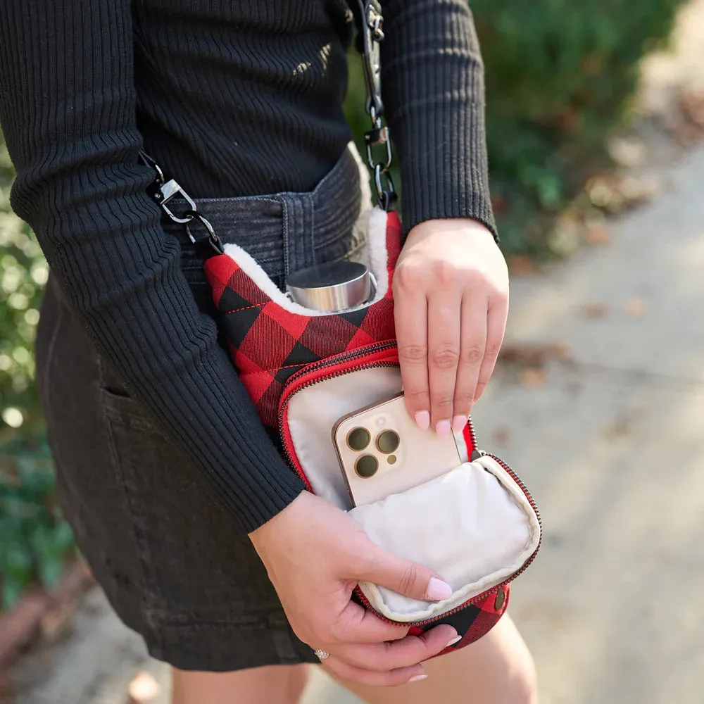 WanderFull Hydrobag Red Buffalo Plaid With Sherpa