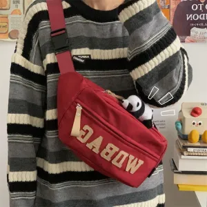 Women's & Men's & American Retro Fashion Versatile Large Men's Chest Bags