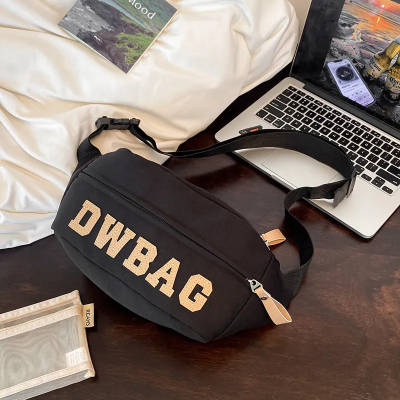 Women's & Men's & American Retro Fashion Versatile Large Men's Chest Bags