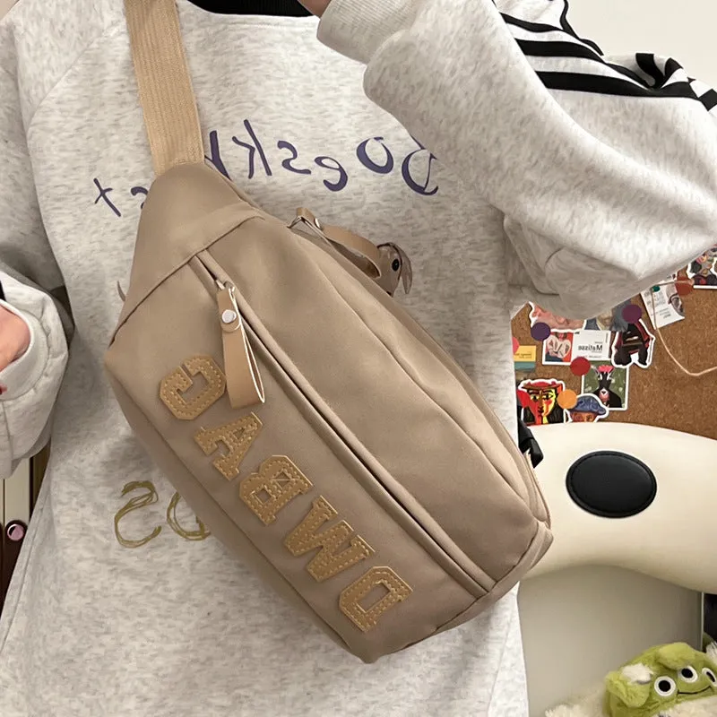 Women's & Men's & American Retro Fashion Versatile Large Men's Chest Bags
