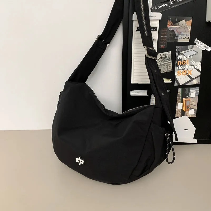 Women's & Men's & Flower Less Large Capacity Nylon Shoulder Bags