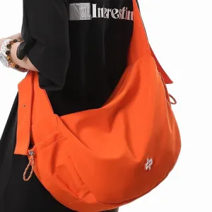 Women's & Men's & Flower Less Large Capacity Nylon Shoulder Bags