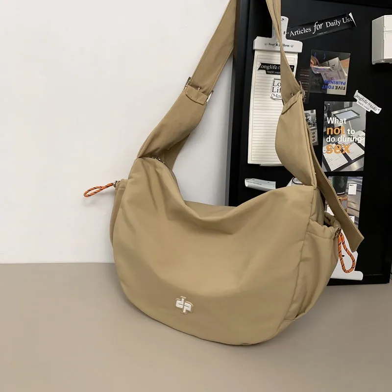 Women's & Men's & Flower Less Large Capacity Nylon Shoulder Bags