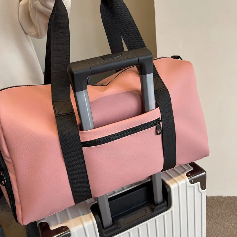 Women's & Men's & Large Capacity High-grade Pure Color Travel Bags