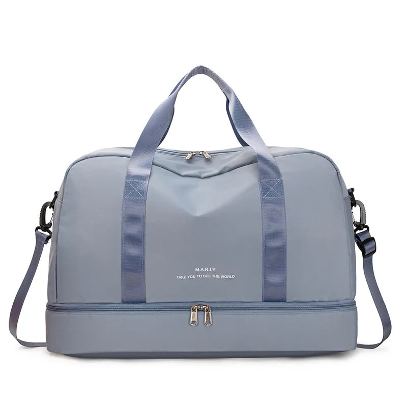 Women's & Men's & Large Capacity Short Business Trip Lightweight Dry Travel Bags