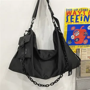 Women's & Men's & Large Capacity Style Cool Frock In Black Crossbody Bags