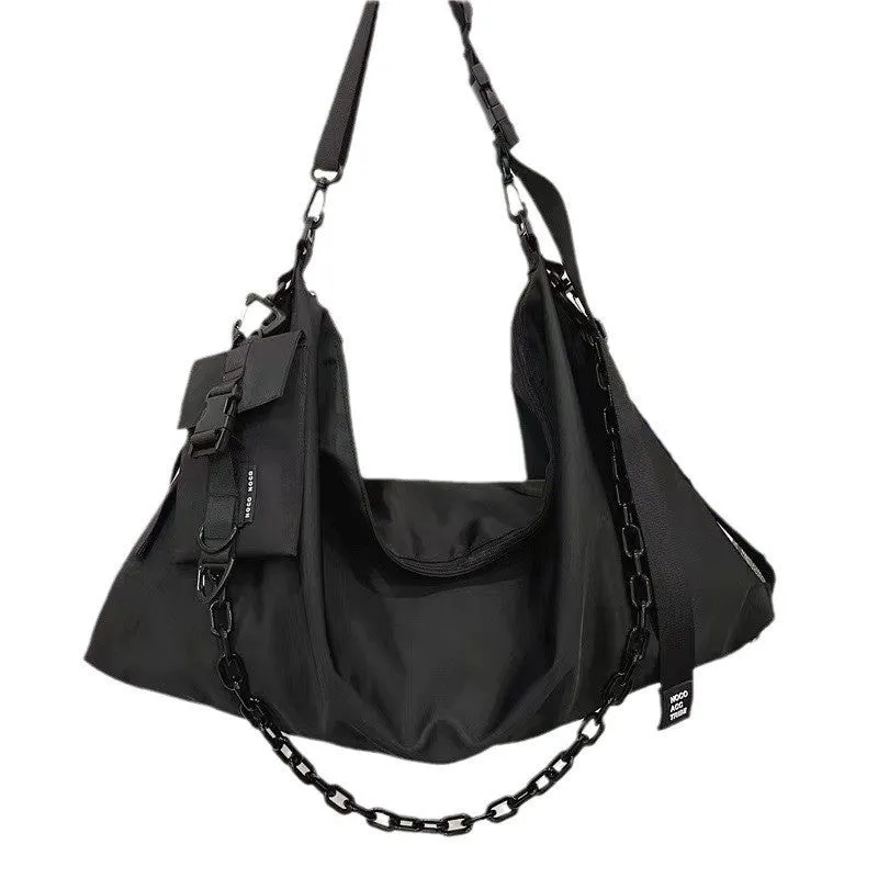 Women's & Men's & Large Capacity Style Cool Frock In Black Crossbody Bags