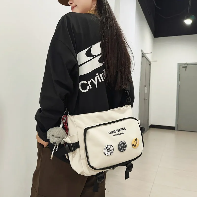 Women's & Men's & Leisure Simple Campus Tooling Fashion Shoulder Bags