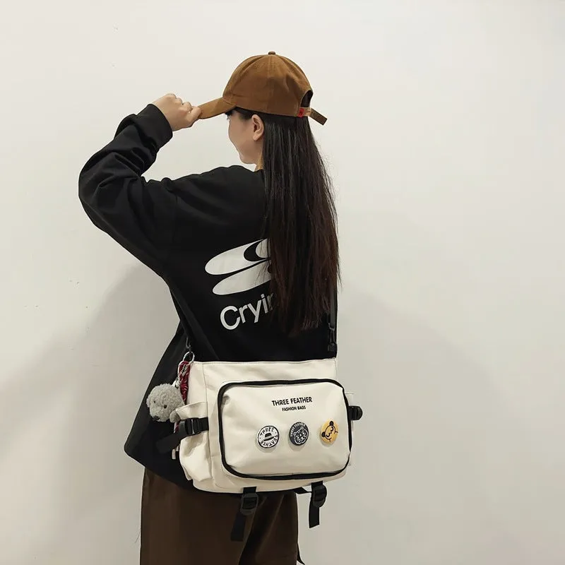 Women's & Men's & Leisure Simple Campus Tooling Fashion Shoulder Bags